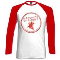 5 Seconds Of Summer Women\'s 5sosrl02lr Derping Stamp Raglan Long Sleeve