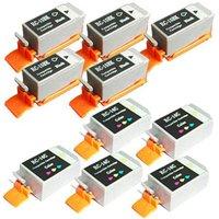 5 x bci 15k black and 5 x bci 16c colour compatible cartridges