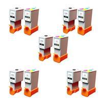 5 x bci 24k black and 5 x bci 24c colour compatible cartridges