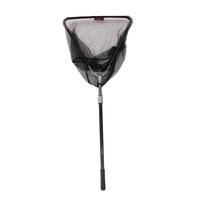 50*50cm/60*60cm Aluminum Alloy 3 Sections Folding Landing Dip Net Fishing Net Telescopic Handle Fishing Tackle