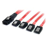 50cm Serial Attached SCSI SAS Cable - SFF-8087 to 4x Latching SATA