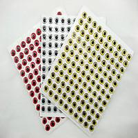 500pcs7mm Silver Golden Red 3D F...