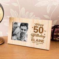 50th Birthday Customised Photo Frame