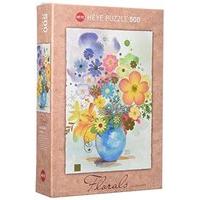 500pc Blue Vase Florals Jigsaw Puzzle