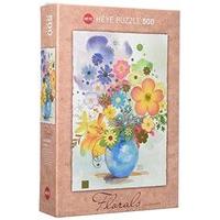 500pc blue vase florals jigsaw puzzle