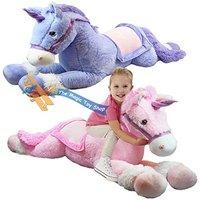 50 x large giant plush unicorn huge stuffed soft toy lying horse pony  ...
