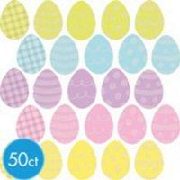 50 x Mini Easter Egg Cutout Glitter Decorations