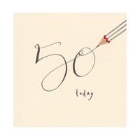 50th Birthday Pencil Shaving Card