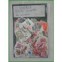 500 World stamps - all different