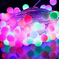 50-LED 9M Waterproof EU Plug Outdoor Christmas Holiday Decoration RGB Light LED String Light (220V)