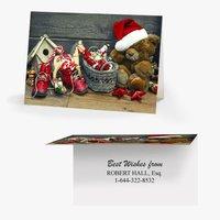 50 x personalised red boots card national pens