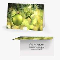 50 x Personalised Green Decorations Card - National Pens