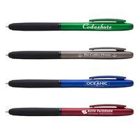 50 x Personalised Pens Slim metallic finish plastic nose stylus - National Pens