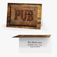 50 x Personalised Pub Plaque Card - National Pens