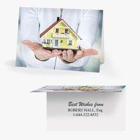 50 x personalised house in hands card national pens
