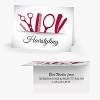 50 x personalised hairstyling card national pens