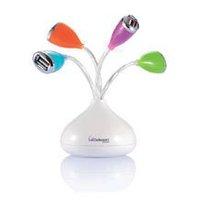 50 x Personalised Flower 4 port USB hubs with LED light - National Pens