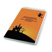 50 x Personalised Halloween Spiral Notebook - National Pens