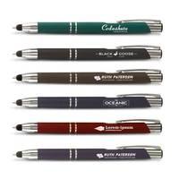 50 x Personalised Pens Soft Touch Paragon Pen with Stylus - National Pens