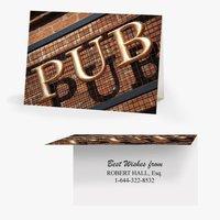 50 x Personalised Pub Sign Card - National Pens