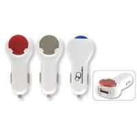 50 x Personalised USB car charger with powder silver coin - National Pens
