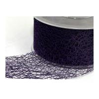 50mm cut edge web mesh fancy ribbon purple