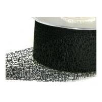 50mm cut edge web mesh fancy ribbon black