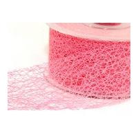50mm Cut-Edge Web Mesh Fancy Ribbon Fashion Pink