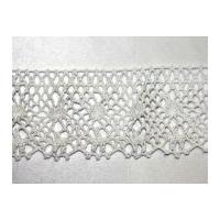 50mm Essential Trimmings Crochet Effect Cotton Lace Trimming White