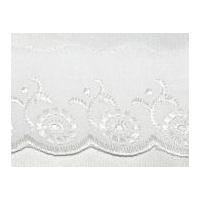 50mm essential trimmings broderie anglaise lace trimming white