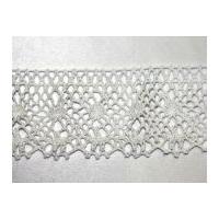 50mm essential trimmings crochet effect cotton lace trimming white