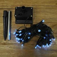 50 led bright white string lights solar by selections