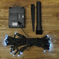 50 led white string lights dual power solar and battery by gardman