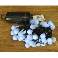 50 led white ball string lights battery by smart garden