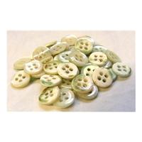 50 Vintage Pale Green Mother of Pearl Shirt Buttons