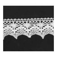 50mm Cotton Lace Trimming White
