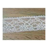 50mm Delicate Couture Bridal Lace Trimming White