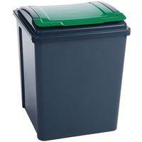 50 LITRE RECYCLE BIN WITH GREEN LIFT LID