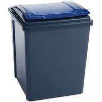 50 litre recycle bin with blue lift lid