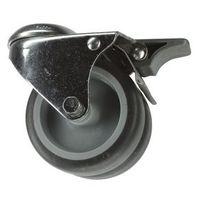 50mm swivel castor with brake thermoplastic rubber tyre