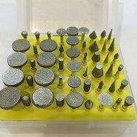 50pc diamond burr rotary tool set 18 shank different sizes and shapes  ...