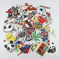 50 Pcs/ Pack Random Stickers Car Styling Funny Car Sticker Doodle Motorcycle Bike Travel Doodle