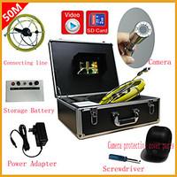 50M Snake Cable Under Water Sewer Drain Pipe Wall Inspection Endoscope Camera Pipe Wall Inspection System with DVR