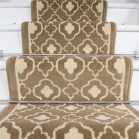 50cm width contemporary natural trellis stair carpet