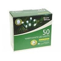 50 Warm White LED Solar String Lights