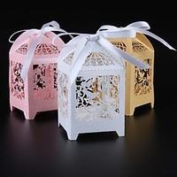 50pcs/lot birdcage laser cut wedding favor box love birds candy box gift box wedding favors and gifts party supplies