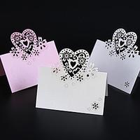50pcs/lots Love Heart Laser Cut Wedding Party Table Name Place Cards Wedding Card