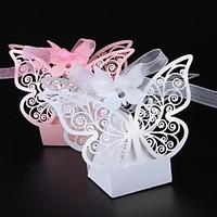 50 piecelots butterfly laser cut wedding candy box party favors box ba ...