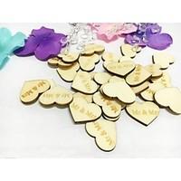50PCS MR MRS Wooden Table Confetti Wedding Dessert Table Decoration Party Scatters