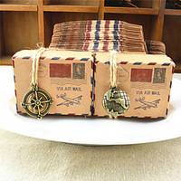 50pcs/lots New Stamp Design Kraft Paper Candy Boxes Chocolate Packaging Box Gift Box For Guests Party Decoration Wedding Supplies